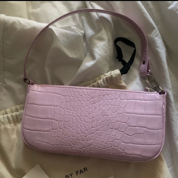 BY FAR Rachel Pink Croco Bag 👛 - Picture 2 of 9